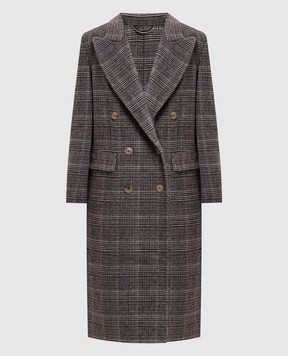 Ermanno Scervino Double-breasted wool check coat D496D314ZLD