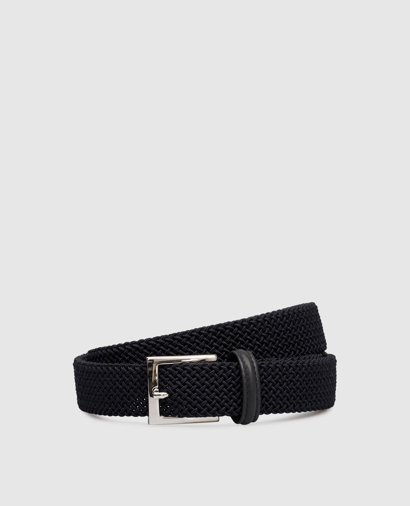 Blue braided belt