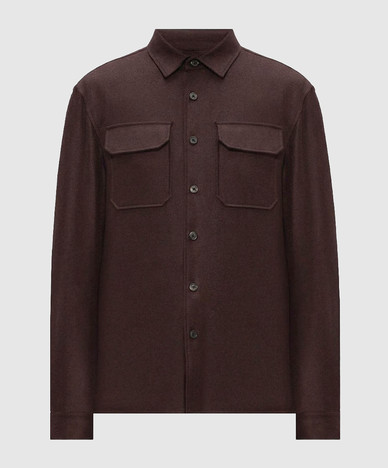 Burgundy wool shirt