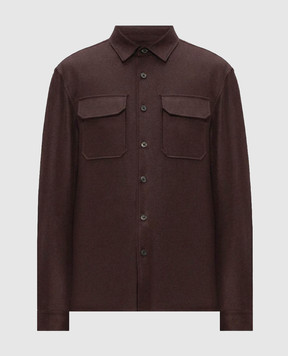 CAPOBIANCO Burgundy wool shirt 21M502FA00