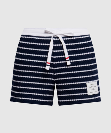 Blue striped shorts