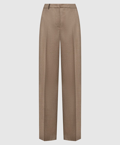 Pantalon en laine beige