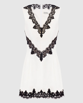 Simkhai Minna ivory mini dress with lace 4261172CC