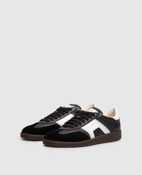 Santoni Black leather sneakers WBPL61221DKTCYSY
