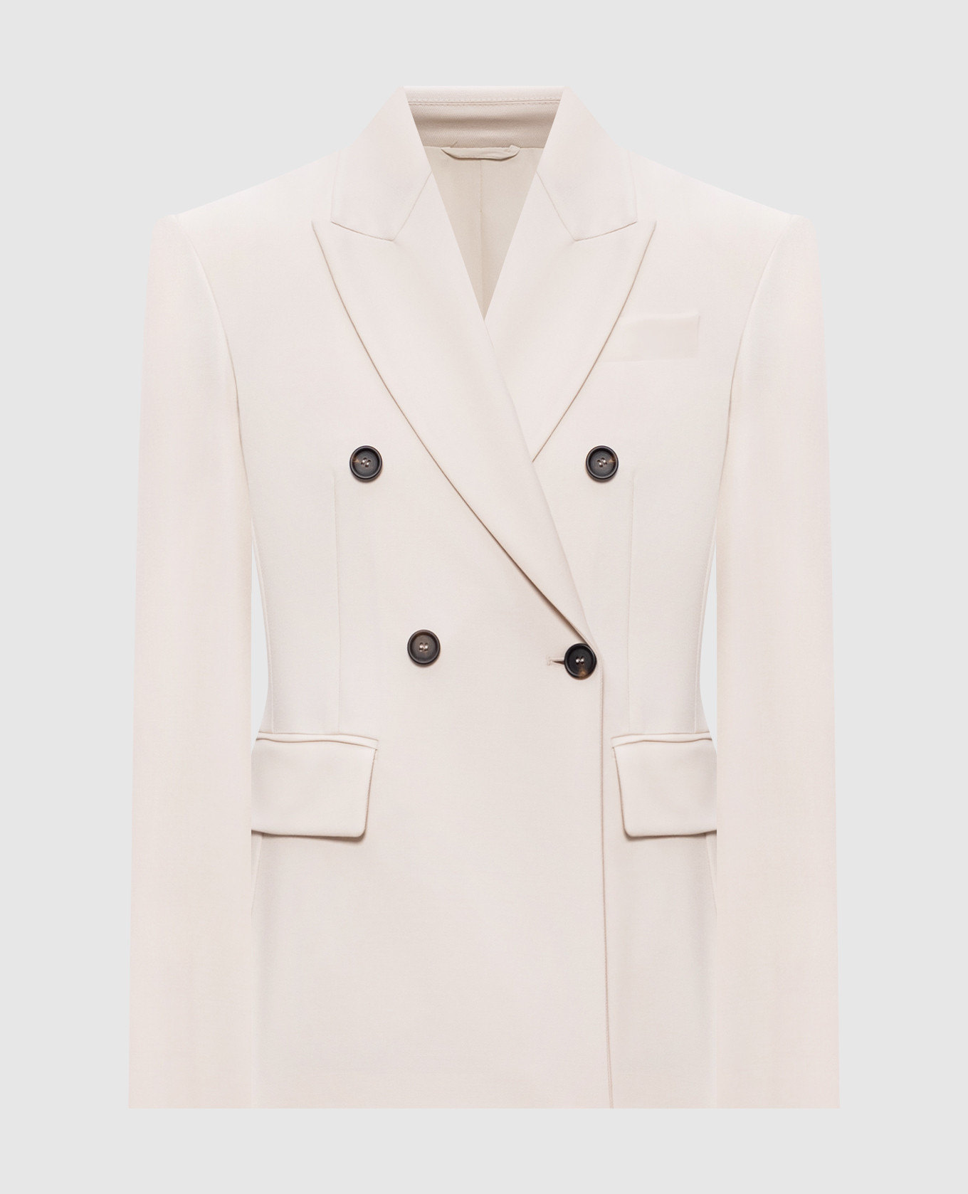 Giacca doppiopetto beige