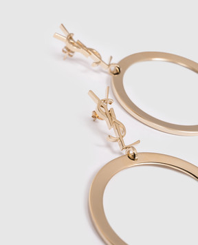 Saint Laurent Gold-tone earrings with logo monogram 784142Y1500