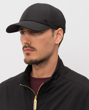 Stefano Ricci Black cashmere and silk cap MCV610013EMA0035