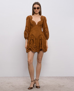 Charo Ruiz Brown mini dress Esmare 263605