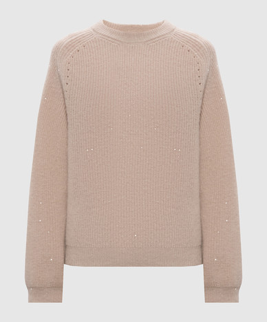 Beige alpaca wool sweater