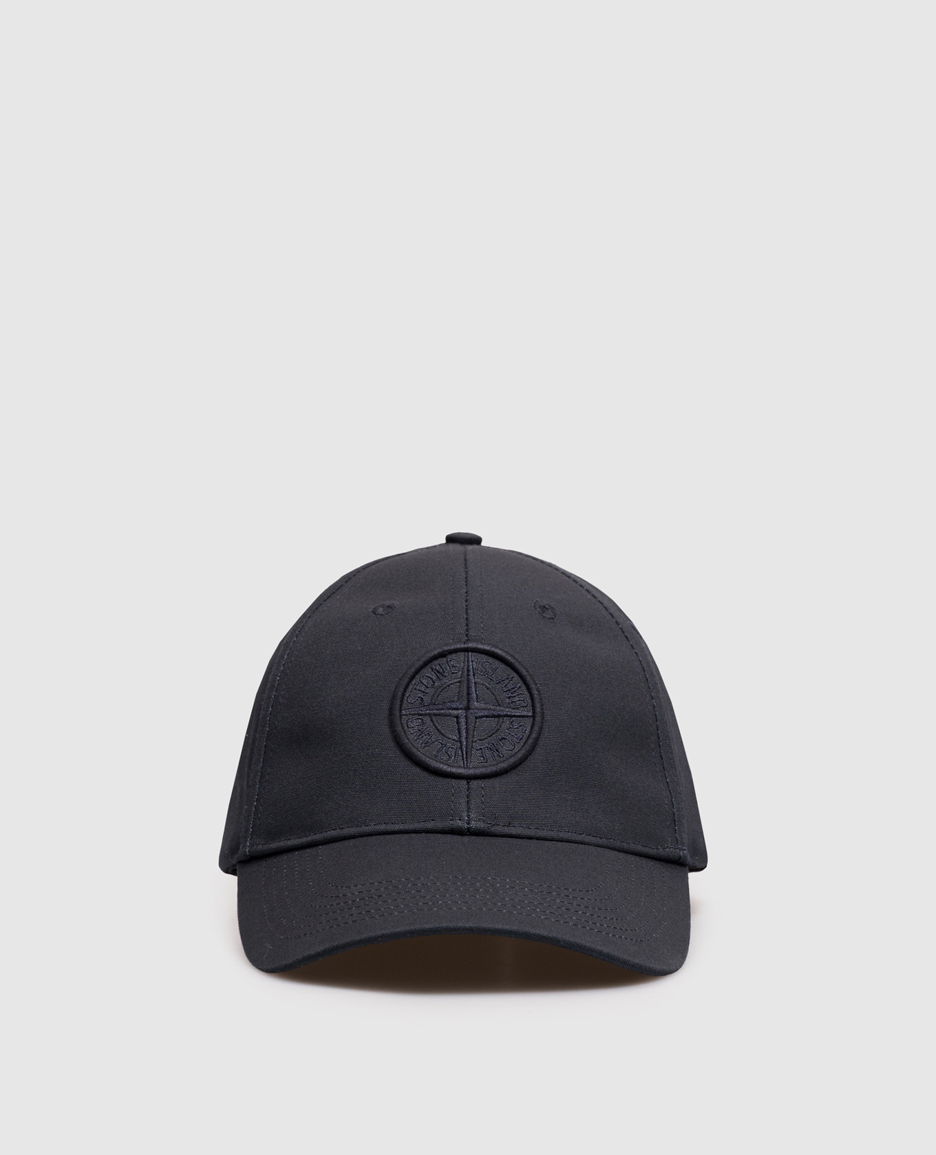 Blue cap with embroidery