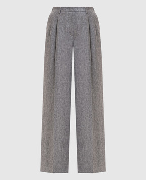 Peserico Gray linen pants P0433302629