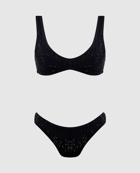 Venuja Black Malibu swimsuit with crystals BI005B