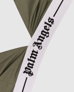 Palm Angels Khaki bralette with logo PLA1UWTP06SI