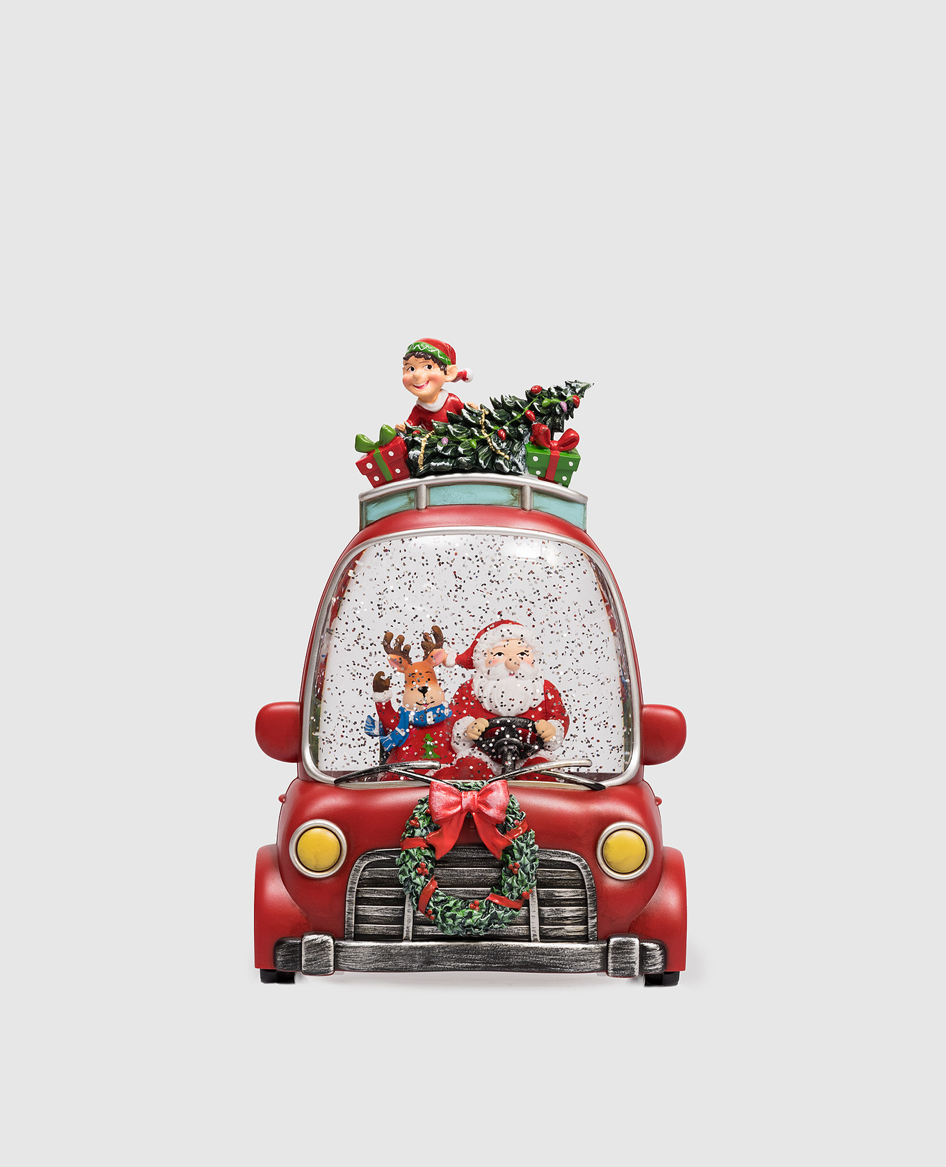 

Decorative Christmas musical ball in the shape of a car EDG, Red