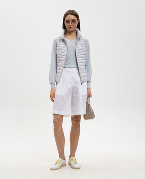 MooRER VILLAN gray linen vest VILLANLSN