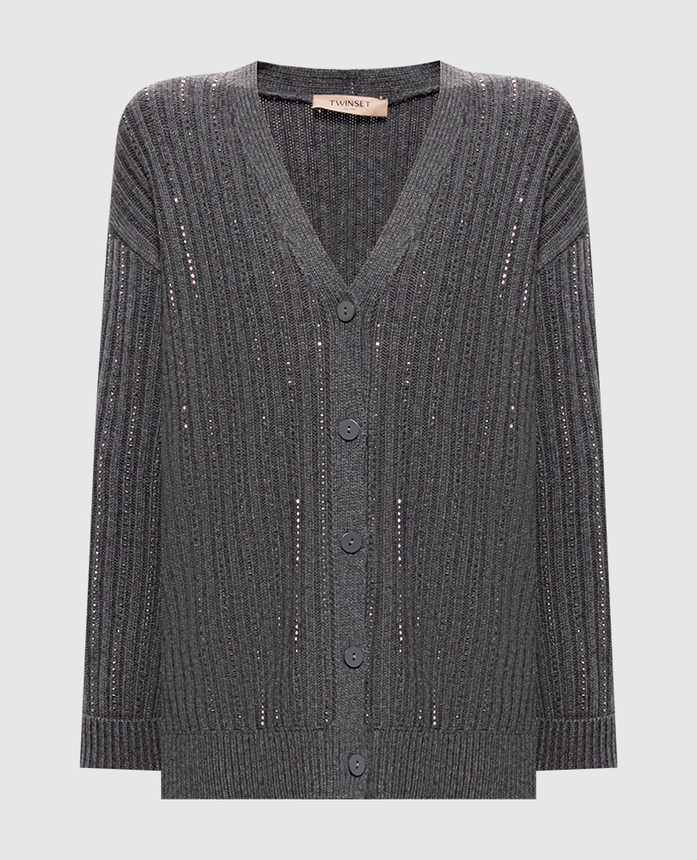 Grijze cardigan van wol
