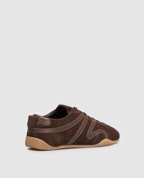 Giuseppe Zanotti Brown suede sneakers with logo RS60009