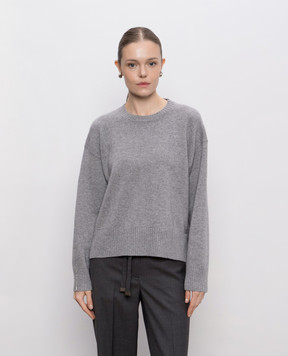 Peserico Gray sweater made of wool, silk and cashmere A99267F07K09283