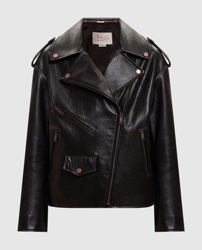 Babe Pay Pls Dark brown leather jacket 2518ARIZONA