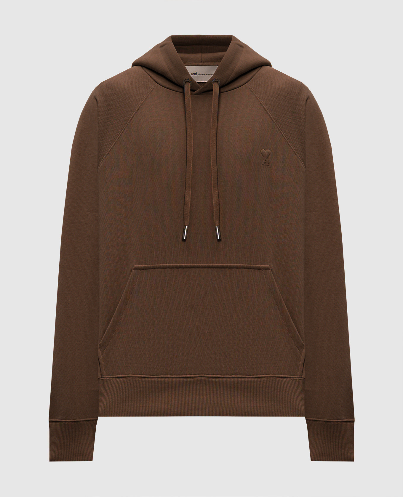 Brown insulated hoodie Ami Paris