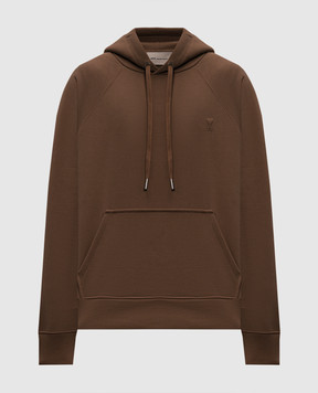 Ami Paris Brown insulated hoodie USW756749m