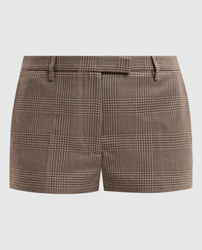 Alessandra Rich Patterned wool shorts FABX3629F4805