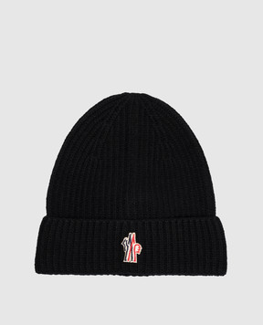 Moncler Grenoble ENFANT Children's black wool hat L29573B00002M1241