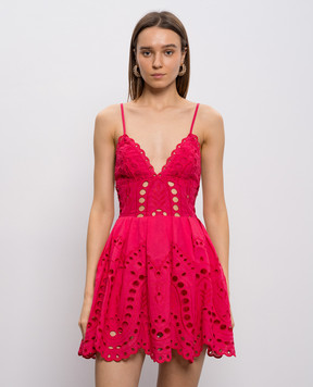 Charo Ruiz Pink Nix mini dress with embroidery 263602