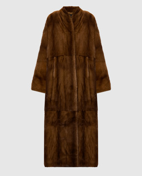 Elpidio Loffredo Brown mink fur coat VIS1457AH