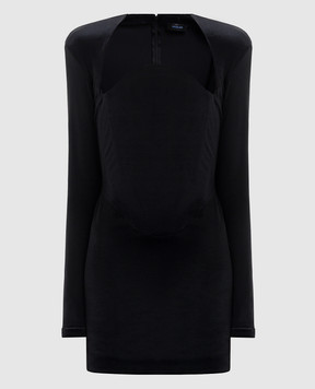 Thierry Mugler Black velvet mini dress 25F3RO17576025