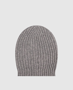 Brunello Cucinelli Children's gray hat with cashmere and wool BBMM77099C