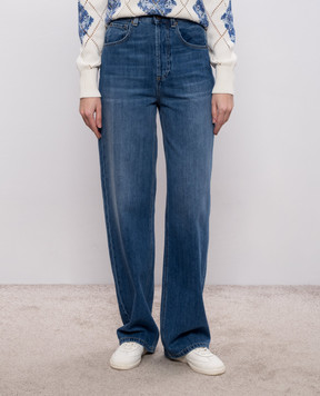 Twinset Blue jeans with logo patch 261TP2730