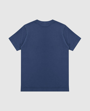 Stone Island Children's blue T-shirt with logo patch L1S162100002S00471012