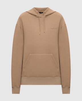 Mackage Krystiana beige hoodie with textured logo KRYSTIANA