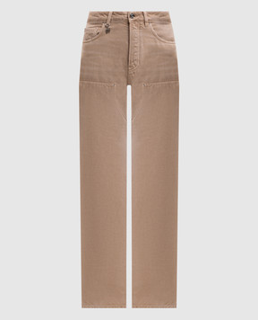 AMIRI Beige jeans with a patch AWBMPA1035