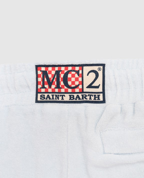 MC2 SAINT BARTH Randle Sponge Kids Blue Terry Shorts RANL00800146L