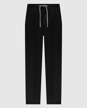 Brunello Cucinelli Black linen pants M243DE1710