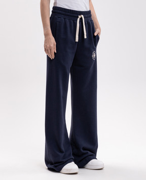 Palm Angels Blue sweatpants with logo print PAWCH006FL001