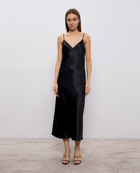 JOSEPH Clea black midi dress JF008192