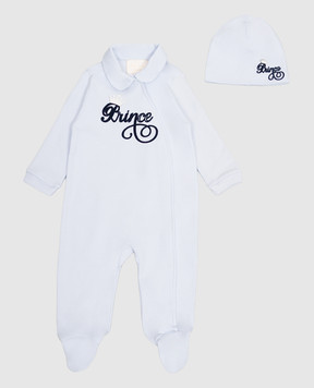 Story Loris Baby blue set of overalls, hat and blanket 31071