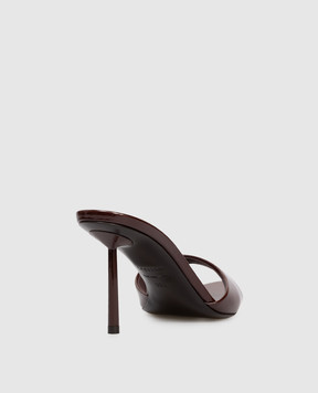 Le Silla BELLA burgundy patent leather mules 6625E080BXPPGSM