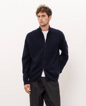 C.P. Company Blue cardigan with wool MKN088A110149A