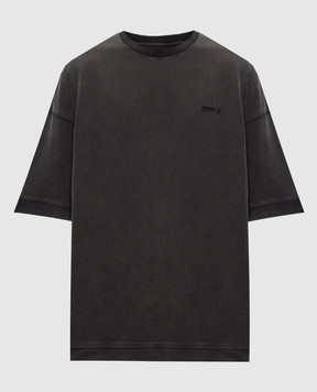 Juun.j Gray T-shirt with branded print JC6742P415