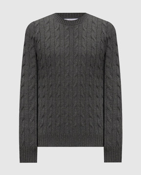 Brunello Cucinelli Gray cashmere sweater with a pattern M22707200
