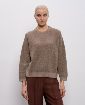 Brunello Cucinelli Brown jumper with lurex MST263300