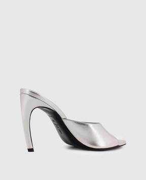 The Attico Silver leather mules 260WSH00886LBT112AA