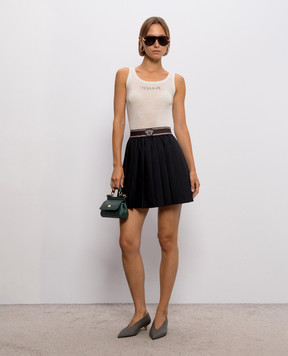 Versace Ivory ribbed wool T-shirt 10259751A18694