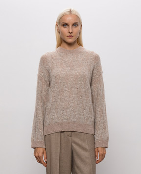Peserico Beige alpaca wool sweater A99249F05G9100