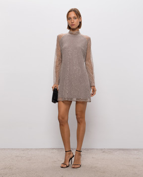 Twinset Beige dress with lace 262TF2083