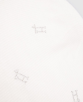 Herno White wool hat with logo BER00057D70166